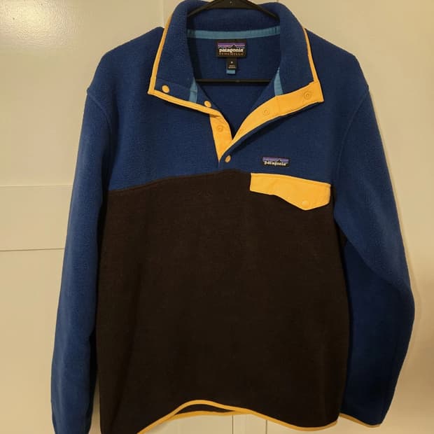 16FW 파타고니아 신칠라 스냅-T 블루/브라운 옐로우