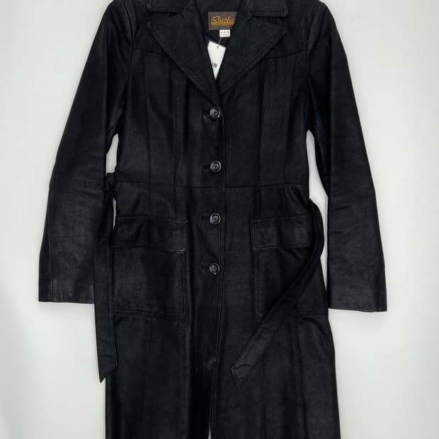 빈티지 우먼 롱 돈피 레더자켓