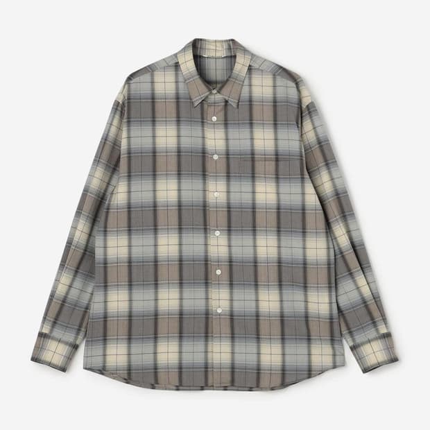 오라리 26ss 체크셔츠