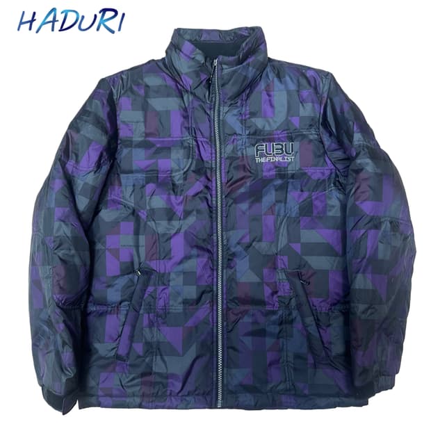 Fubu 퍼플패턴숏패딩 L