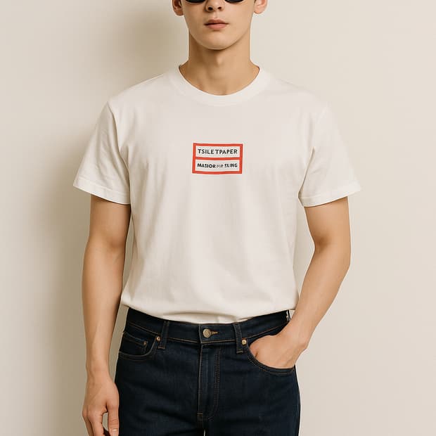 메종키츠네x토일렛페이퍼. 반팔 티셔츠 화이트_XS