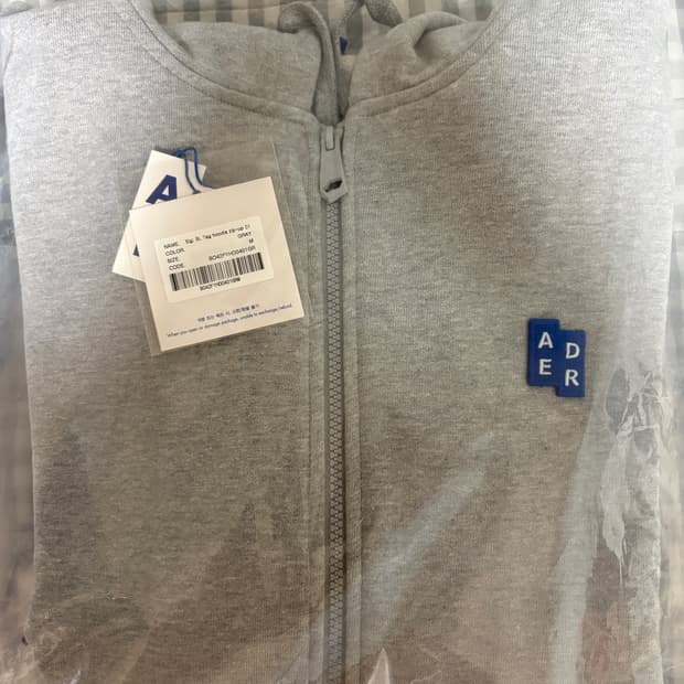 아더에러 시그니피컨트 TRS 태그 후드 집업 01 그레이 M 팝니다