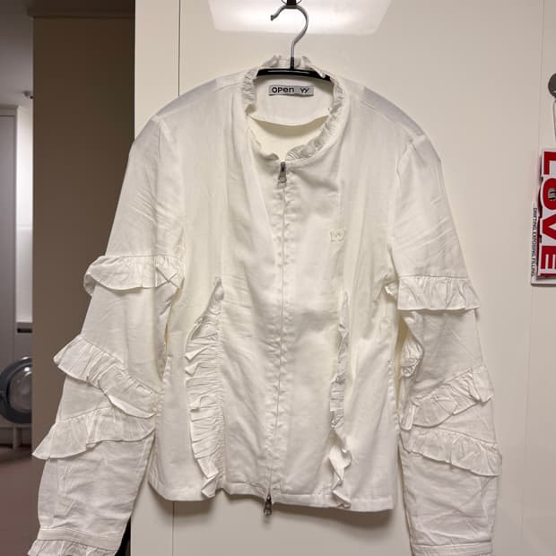 오픈와이와이 프릴 슬리브 투웨이 집업