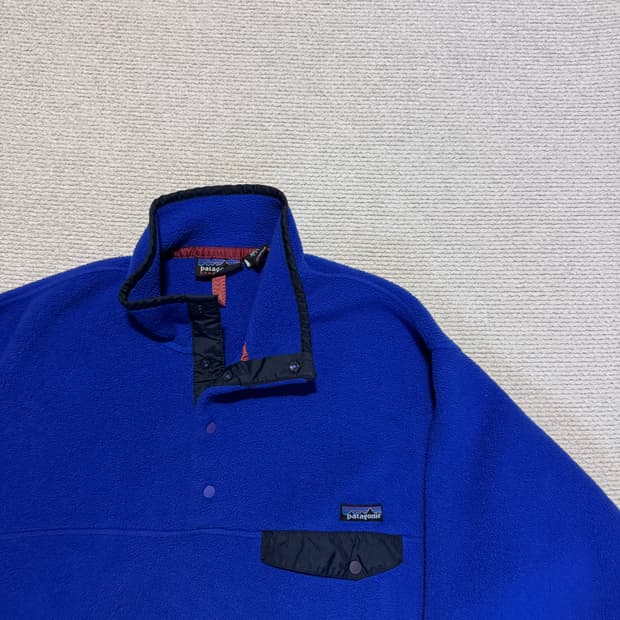 90s USA Patagonia Synchilla Snap-T 블루 L