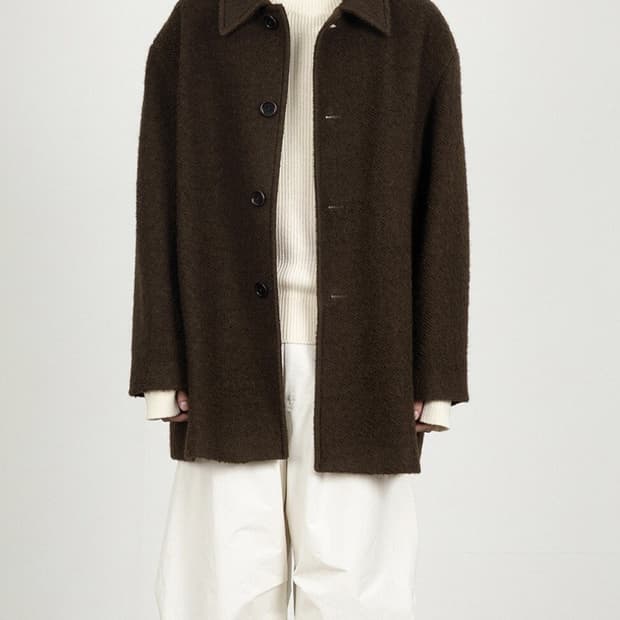 아모멘토 울 하프 싱글코트