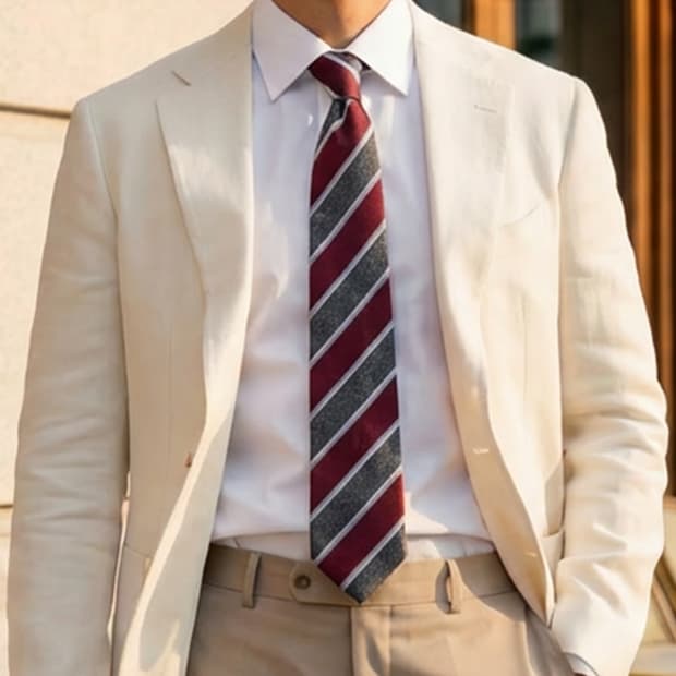 TIME 타임 실크 와인 스트라이프 넥타이 7.8cm A+등급 K2525