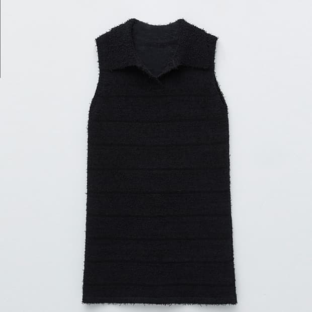 마뗑킴 카라 니트 원피스 블랙