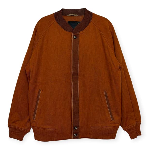 로타리 그룹 패턴 블루종 자켓