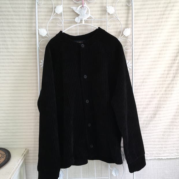 사입 블랙 니트 가디건 y2k 스트릿 갸루 펑키 451 