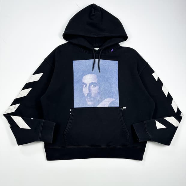 오프화이트 베르니니 후드티 블랙 L