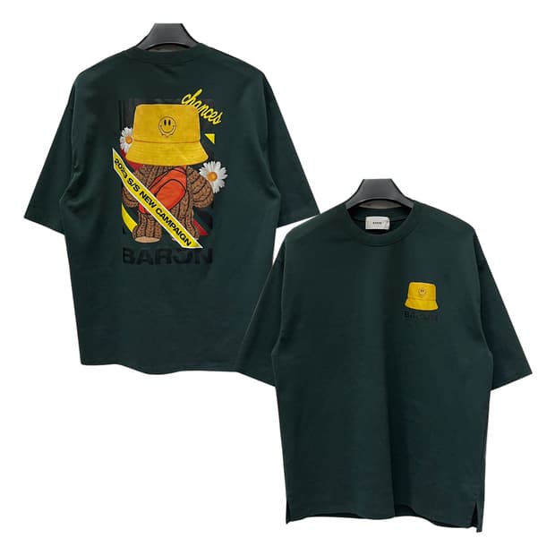 VTG 바론 버킷 백 프린팅 반팔티 FREE