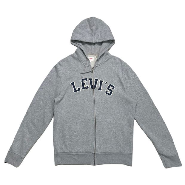 리바이스 네이비로고 후드집업 L
