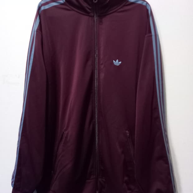 아디다스 BB트랙탑 마룬 와인 버건디 저지 져지집업 95/M