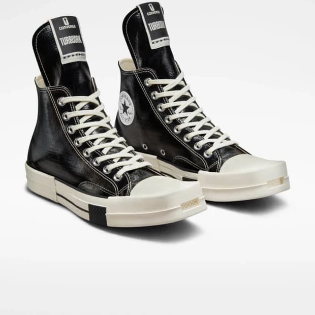 컨버스x릭오웬스 하이 샤인블랙 정품