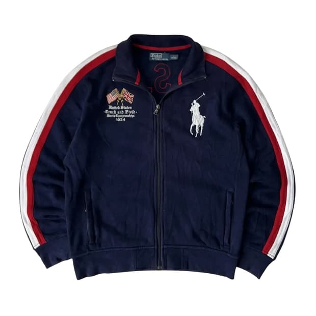 폴로 랄프로렌 빅포니 USA 성조기 집업 트랙 자켓
