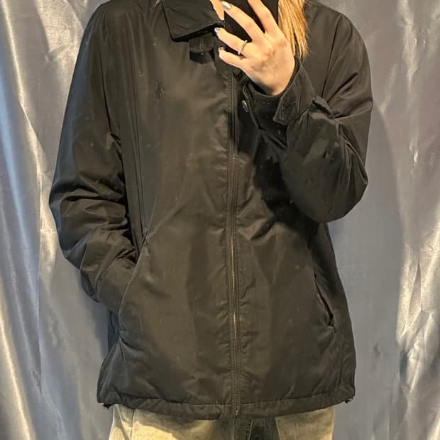 M 폴로랄프로렌 블랙 자수 로고 블루종 자켓