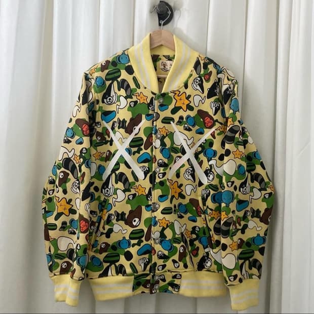 베이비마일로 옐로우 캐릭터 코튼 블루종 자켓