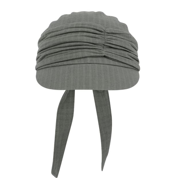 KNOT SHIRRING CAP GREY