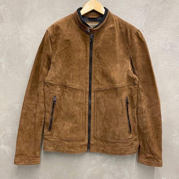 [L] ZARA 자라 브라운 스웨이드 집업 자켓