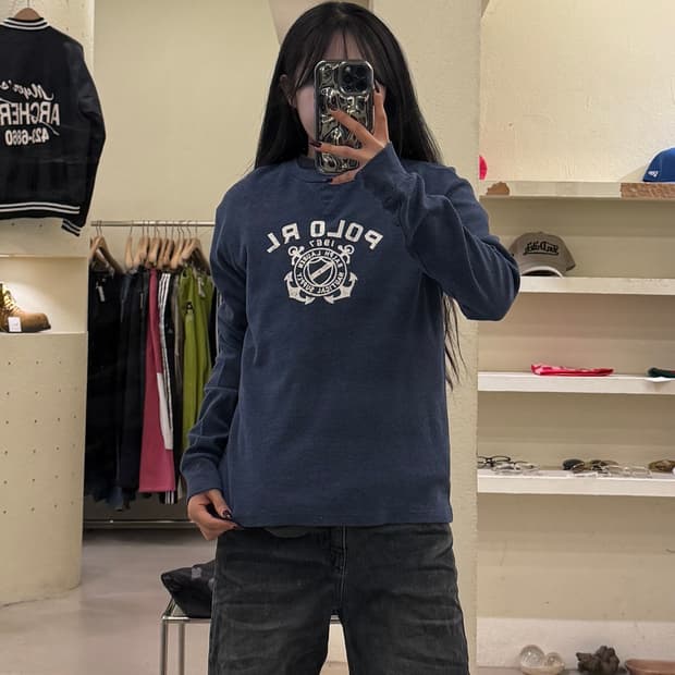 폴로 랄프로렌 로고 프린트 크루넥 맨투맨 U1392