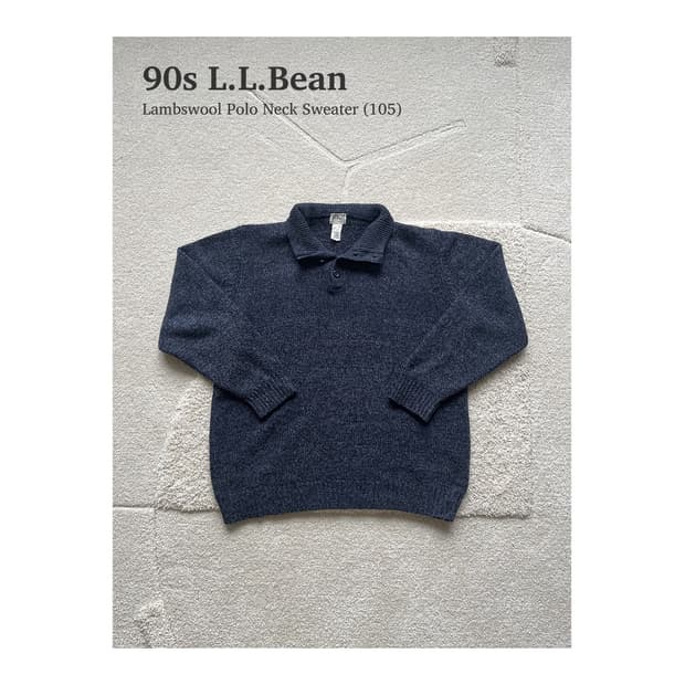 90s 엘엘빈 램스울 폴로넥 스웨터 (105)