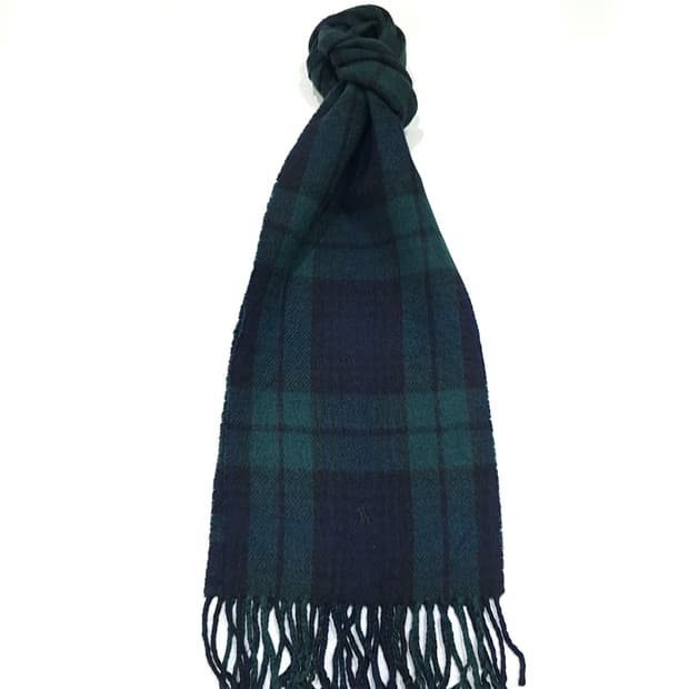 MX564 폴로 90s 이태리판 램스울 블랙워치 머플러 목도리