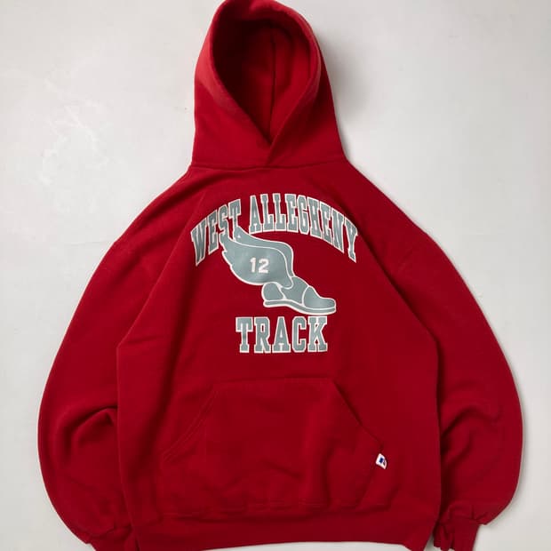 90s Russell Hoodie (red)