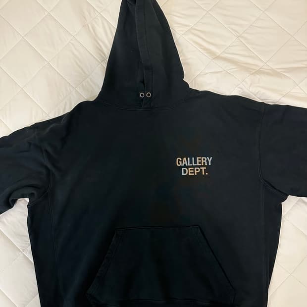 갤러리 디파트먼트 90's 로고 후드티(빈티지 블랙)