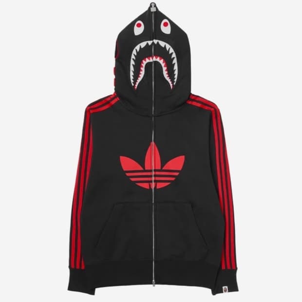 아디다스 베이프 샤크 후드집업L