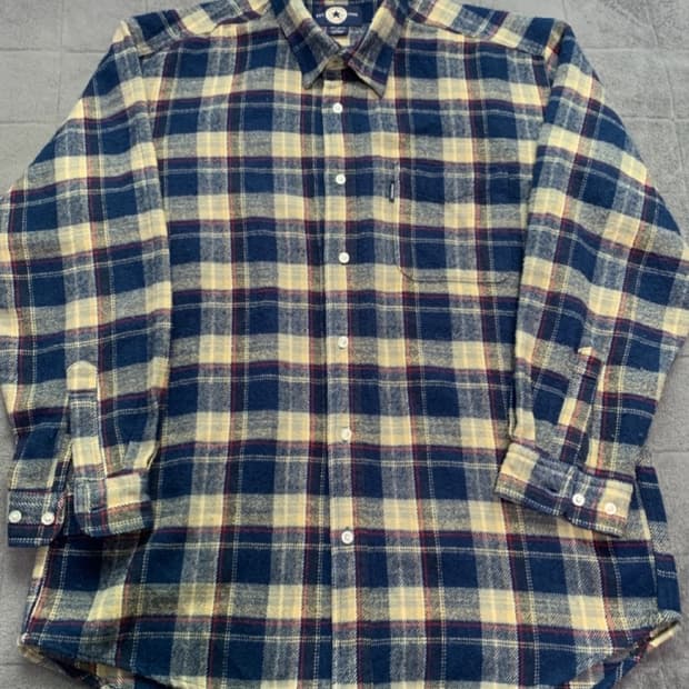 컨버스 재팬 플란넬 체크셔츠 L