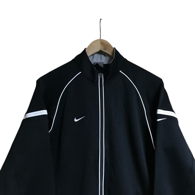 나이키 검정 오버핏 트랙탑져지