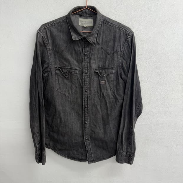 폴로 데님앤서플라이 랄프로렌 흑청 웨스턴 셔츠 (S)