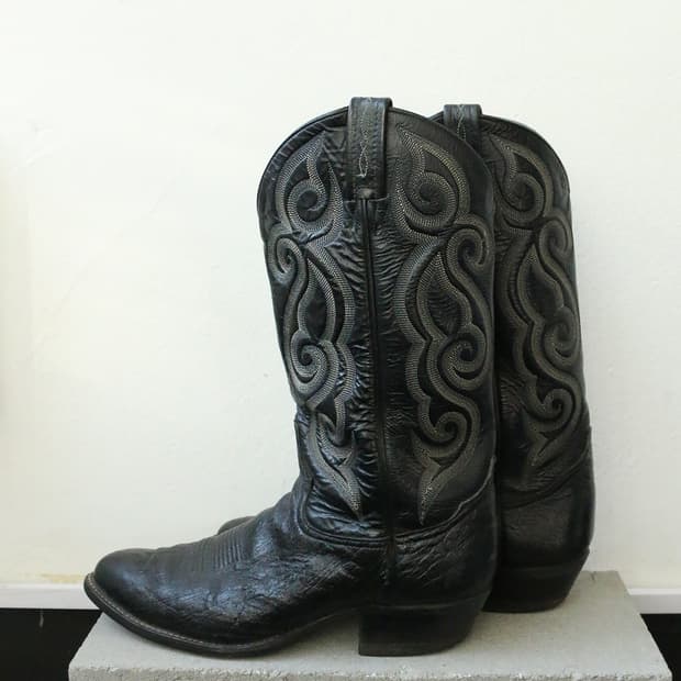 토니라마 블랙 웨스턴 부츠 