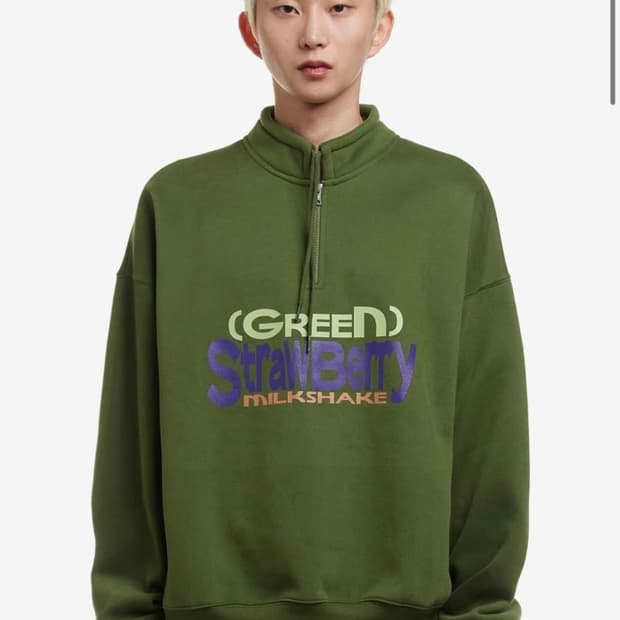 Teket 하프집업 맨투맨 그린 L