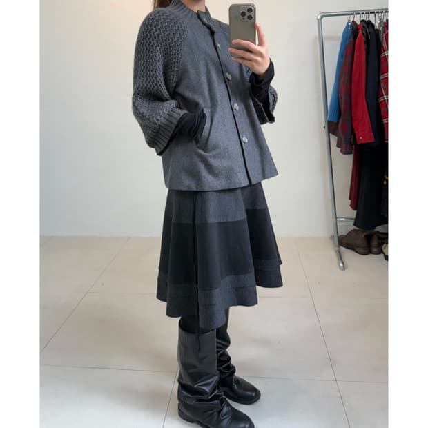 빈티지 7부 슬리브 자켓