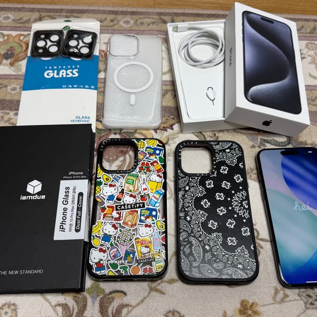 아이폰 15 프로맥스 블루 티타늄 256g 풀박스