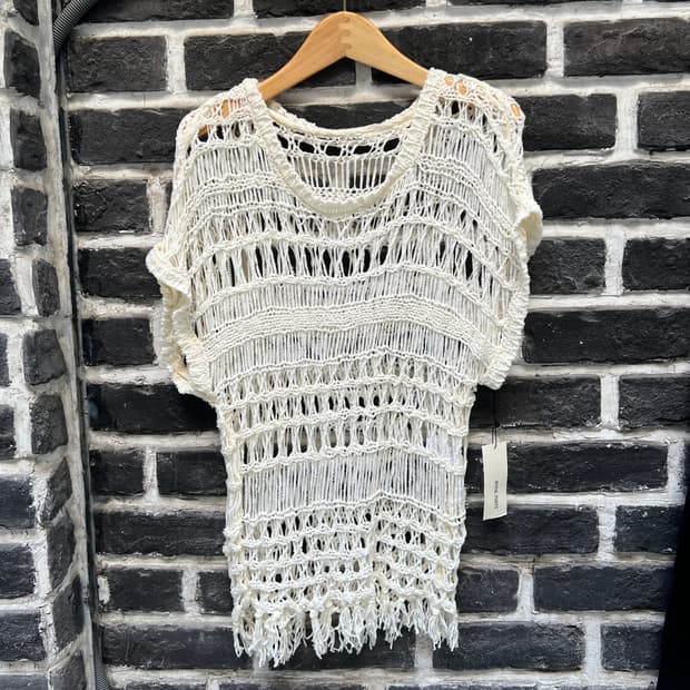 프린지 크로쉐 니트