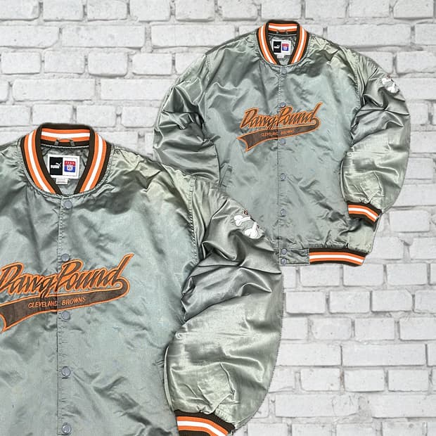 푸마 90s NFL클리블랜드브라운스 새틴 스타디움점퍼 XL
