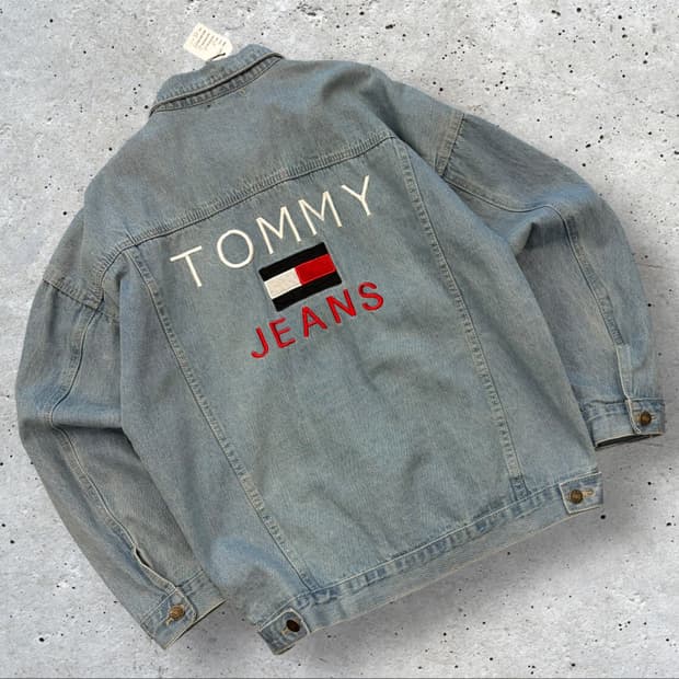 타미힐피거 타미진스 빅로고 데님 자켓 청자켓 D28