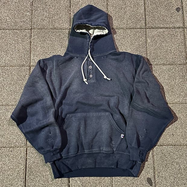[러셀] •90s usa Hooded Button Pullover