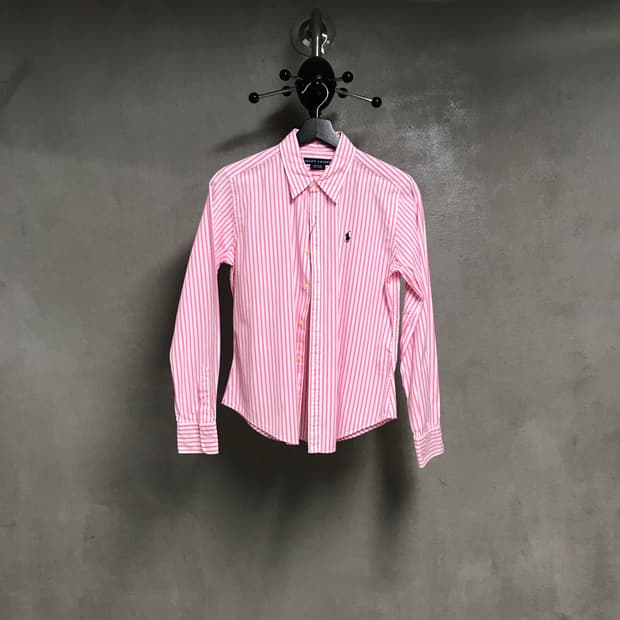 폴로 랄프로렌 스트라이프 셔츠 핑크 6(W)