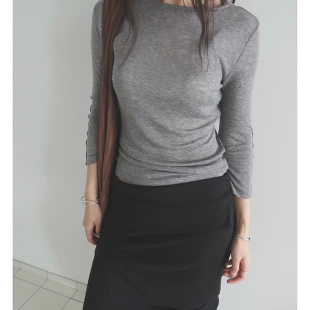 (murow) FAYE 8/10 SLEEVE TEE