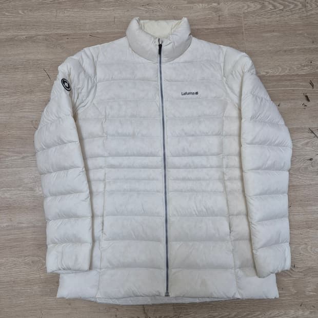라푸마 여성 사이드패치 우모 화이트 경량패딩 점퍼 M(95)