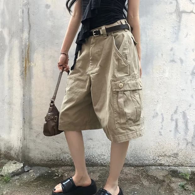 베이지 버뮤다 카고팬츠 m