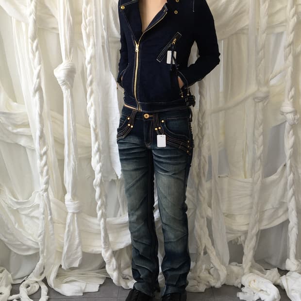 Denim rider jacket