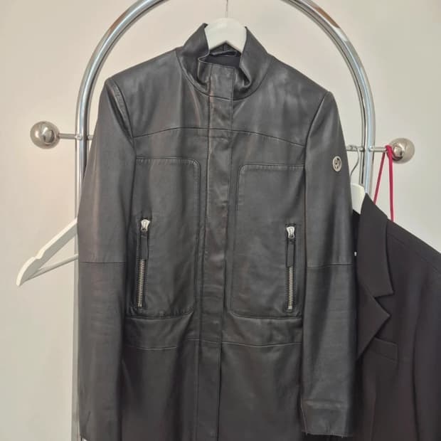 아르마니 진스 양가죽 자켓 38 