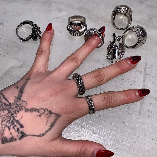 빈티지 볼드 꼬임링 