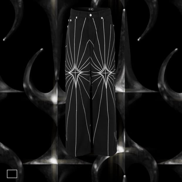 떠그클럽 chain stitch denim pants