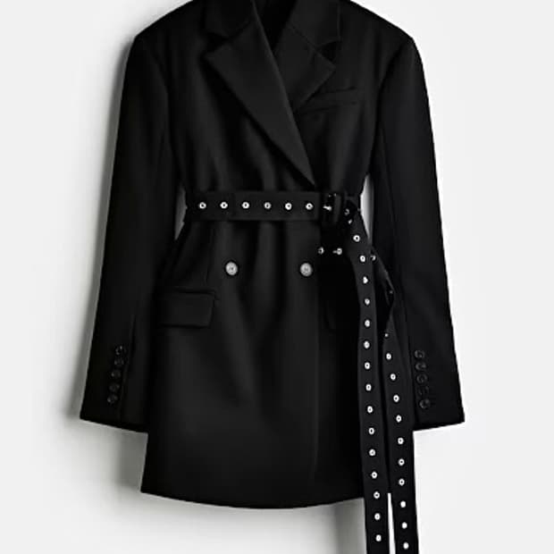 새상품급) h&M rokh 벨티드 울 자켓