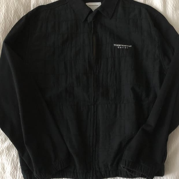 디스이즈네버댓 체크 자켓 (black,s size) (맨뒷장 실착사진)